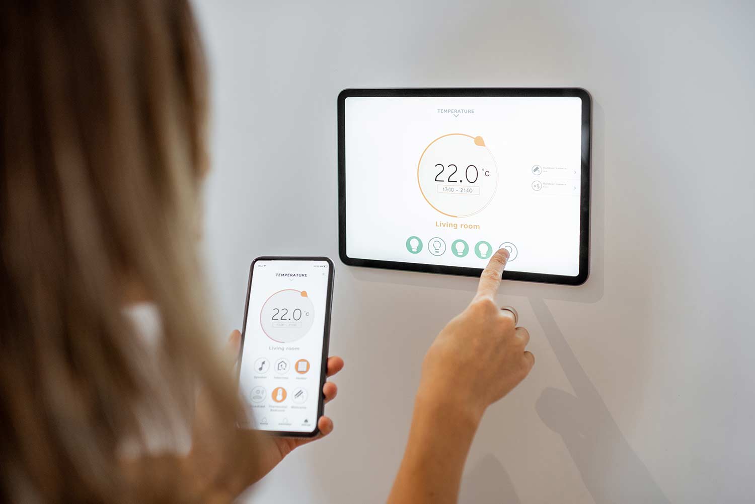 A smart thermostat can help keep your home at the perfect temperature depending on the time of day or year.